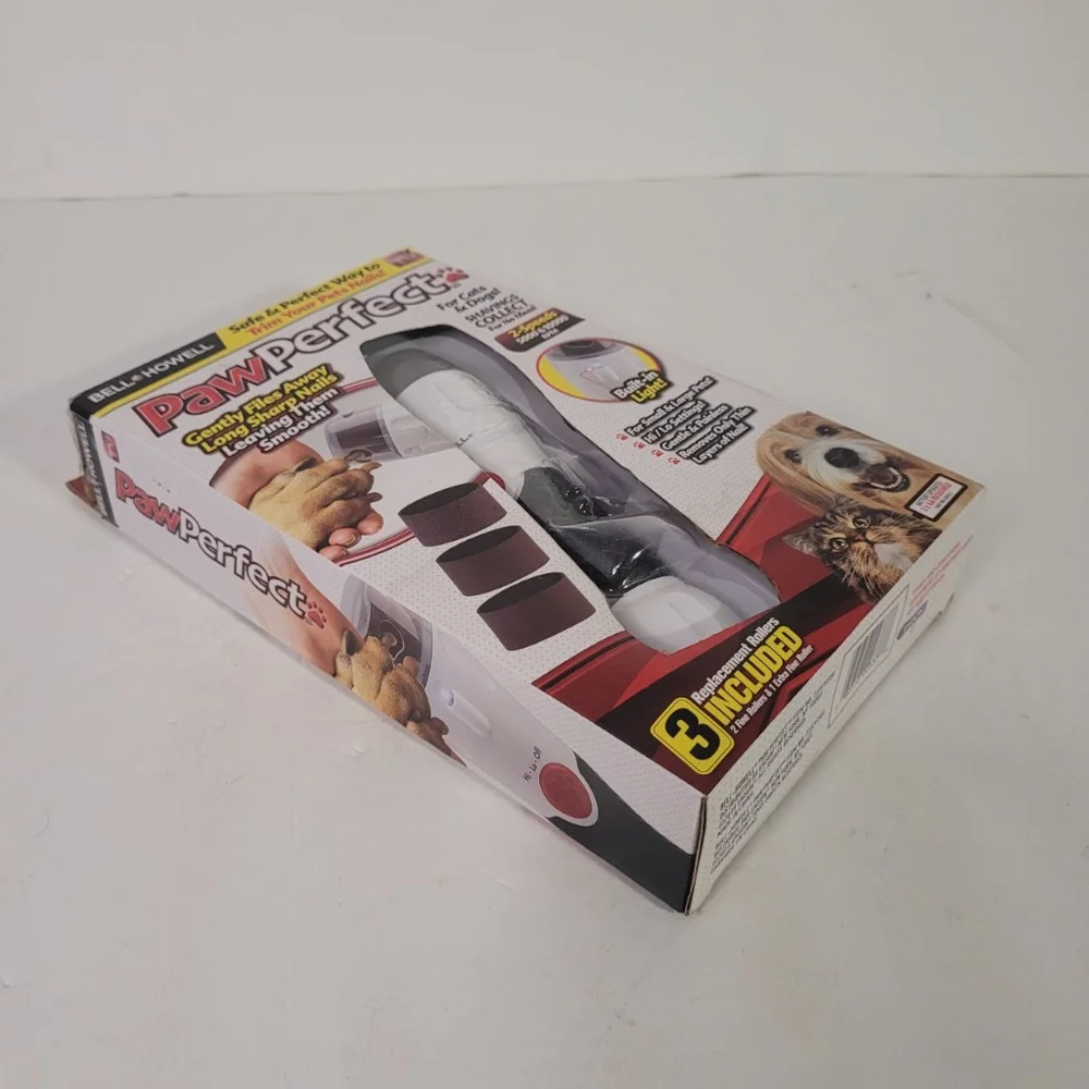 Bell & Howell Paw perfect Dog Cat Pet 2 Speed Nail Claw Trimmer in Original Box
